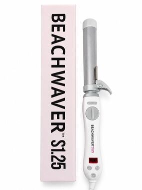 BEACHWAVER S1.25 White Curling Iron — White
